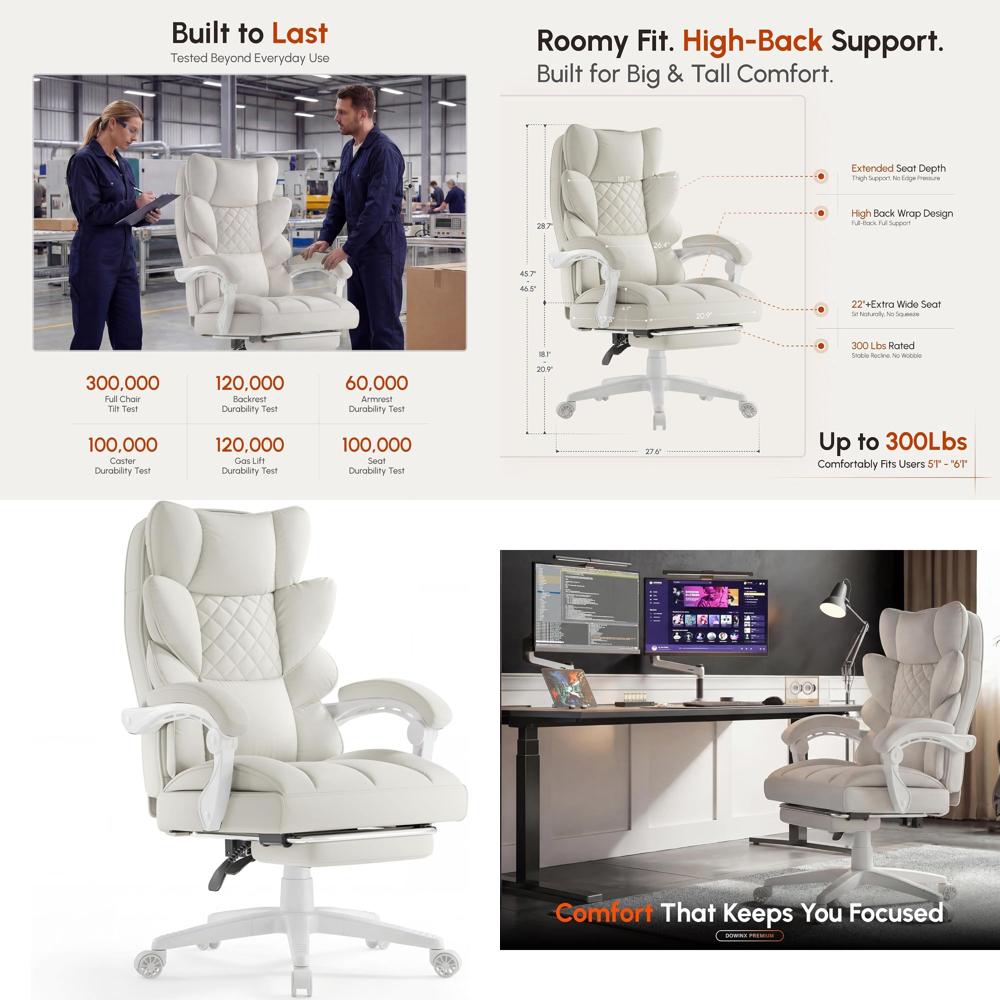 Gaming Chair Cushion - Ergonomic High-Back Gaming Chair with Spring