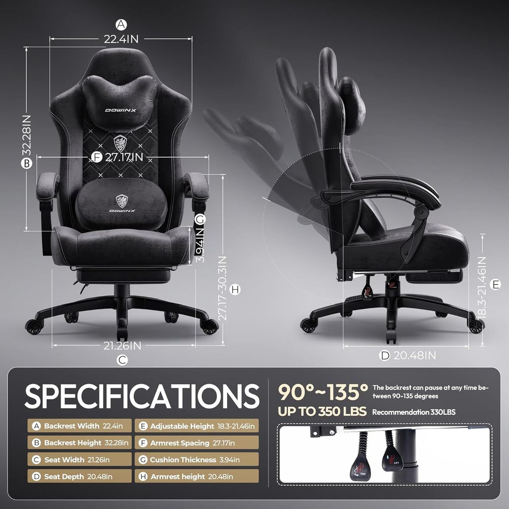 Ergonomic Gaming Chair with He - Gaming Chair Cushion 리뷰 및 가격