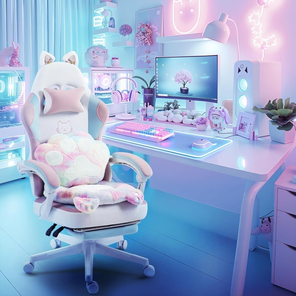 Gaming Chair Cute with Cat Ear - Gaming Chair Cushion 리뷰 및 가격
