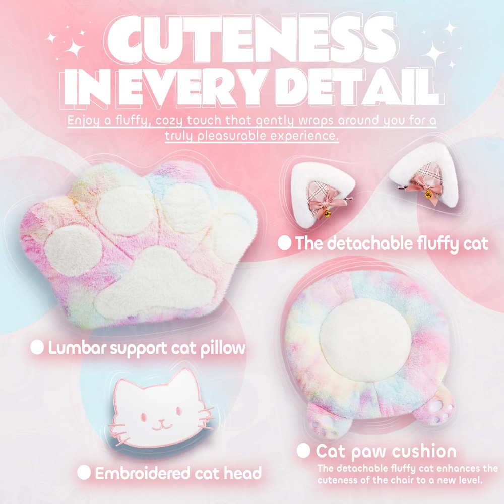 Gaming Chair Cute with Cat Ear - Gaming Chair Cushion 리뷰 및 가격