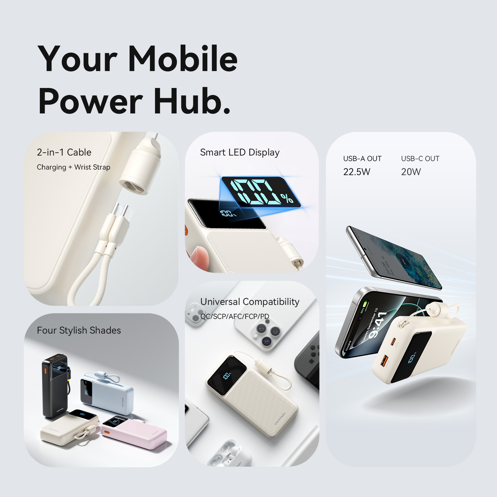 Vention CCC 20000mAh 22.5W Pow - Gaming Console Power Bank 리뷰 및 가격