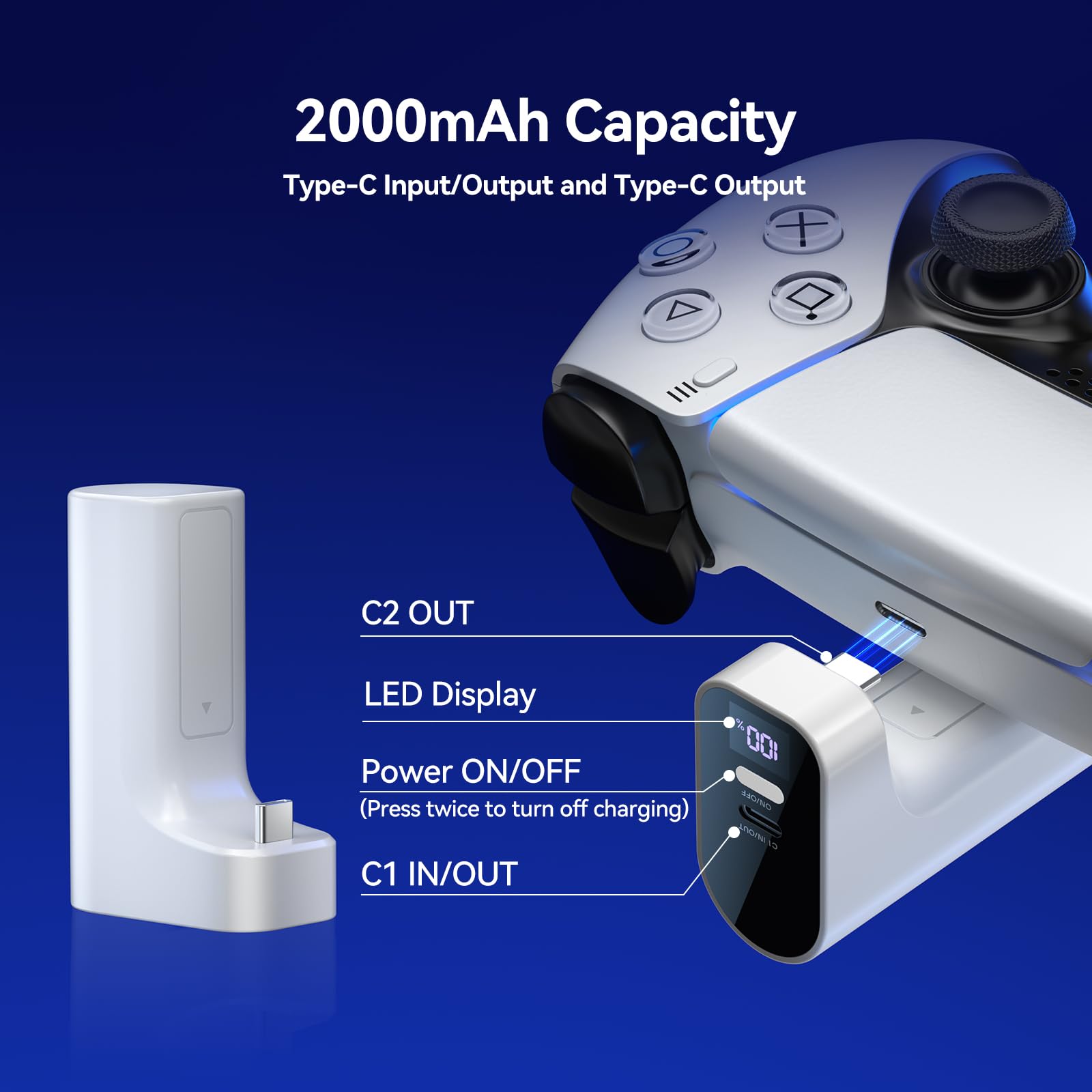 Charger for PS5 Controller, Ba - Gaming Console Power Bank 리뷰 및 가격