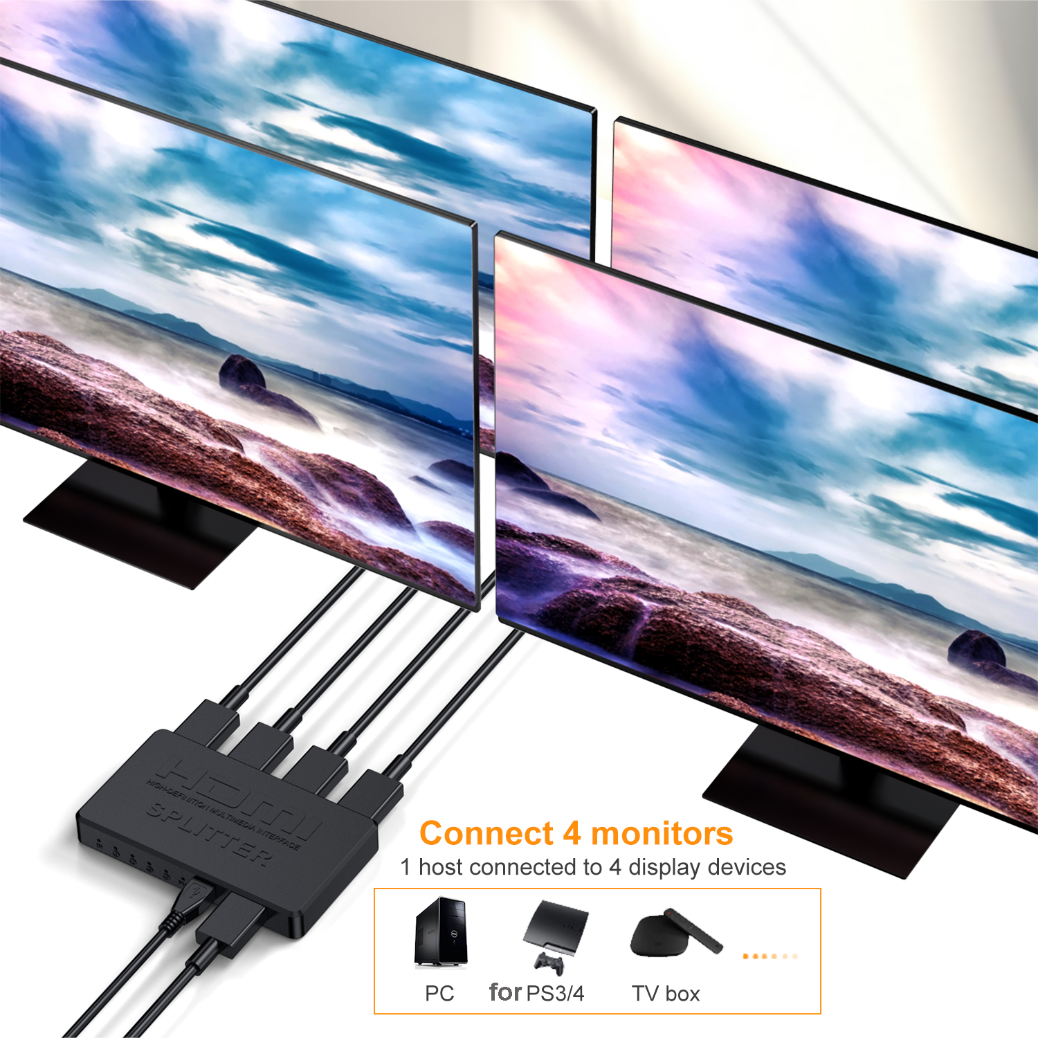 4K 2K HDMI Splitter 1 in 4 out - Gaming Console Bundle 리뷰 및 가격