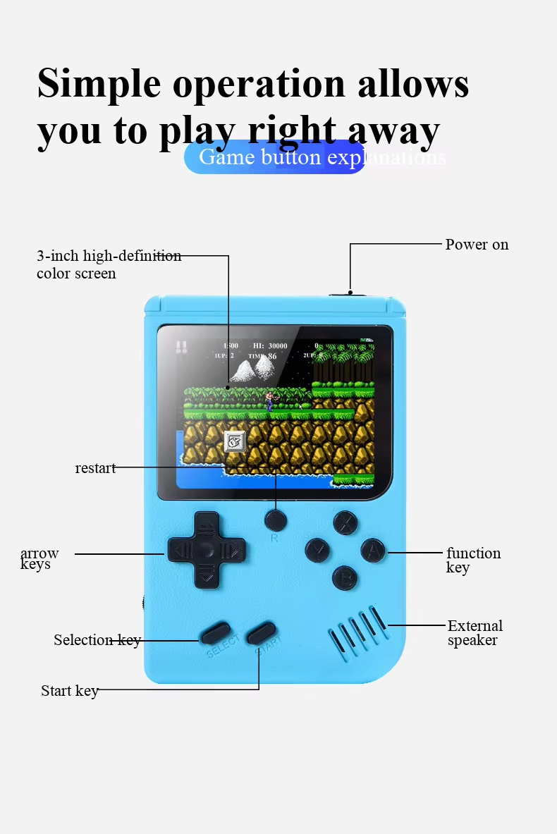 3.0 Inch Macaron Retro Portabl - Gaming Console Under 500 리뷰 및 가격